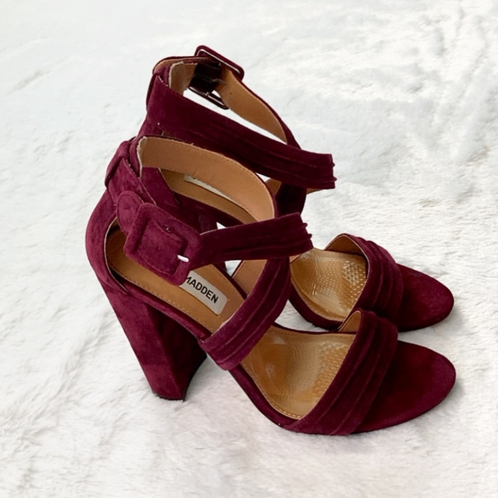 Steve Madden Cradle Suede Block Heels - image 1